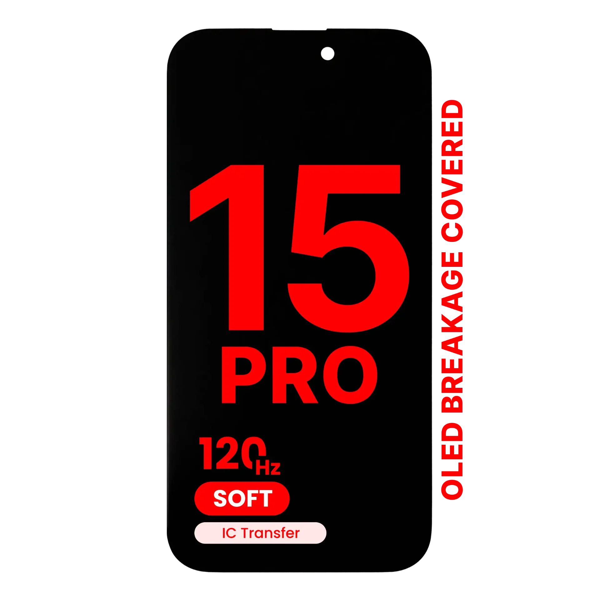 OLED Assembly For iPhone 15 Pro (Aftermarket Pro: XO7 Soft) (120HZ)