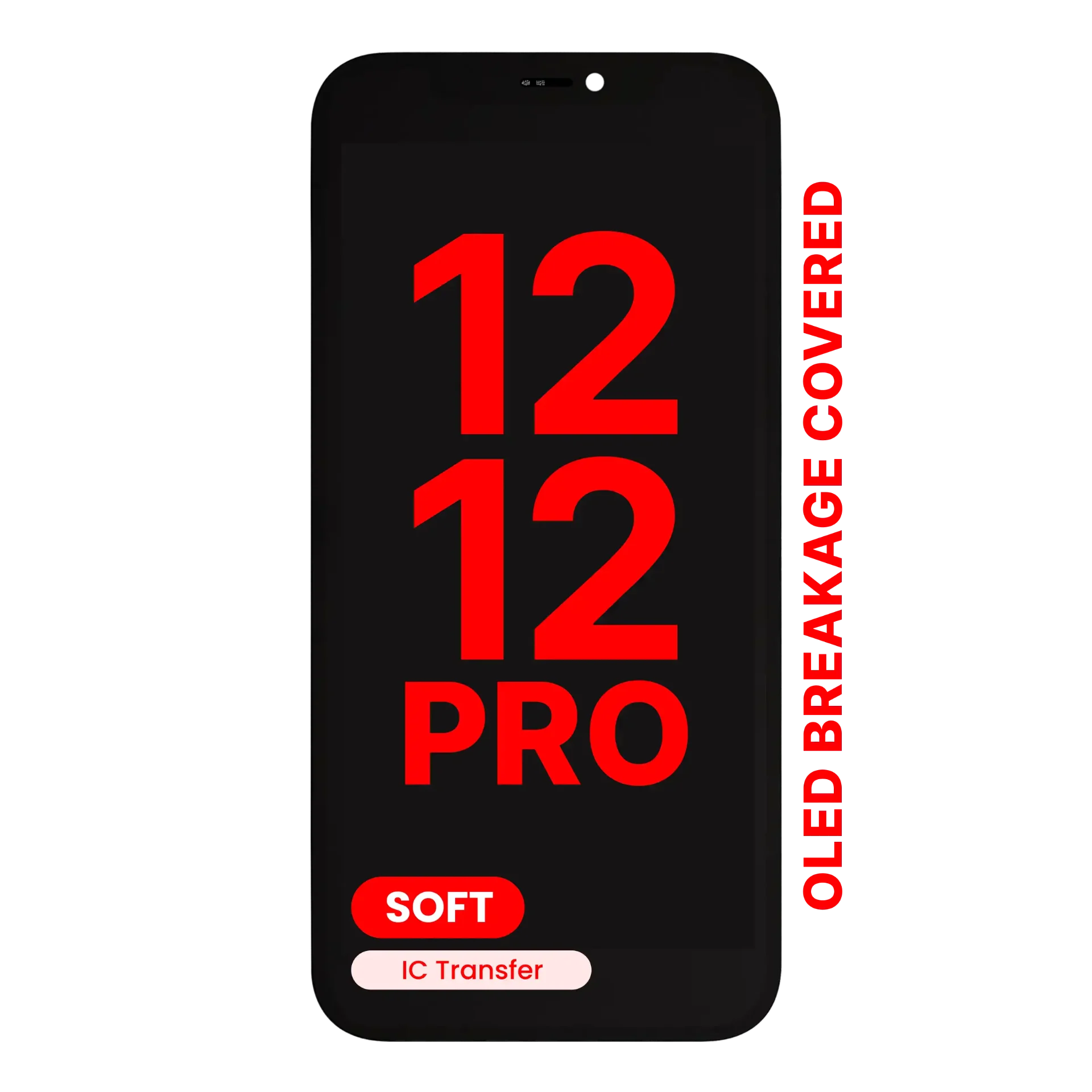 OLED Assembly For iPhone 12 / 12 Pro (Aftermarket Pro: XO7 Soft)