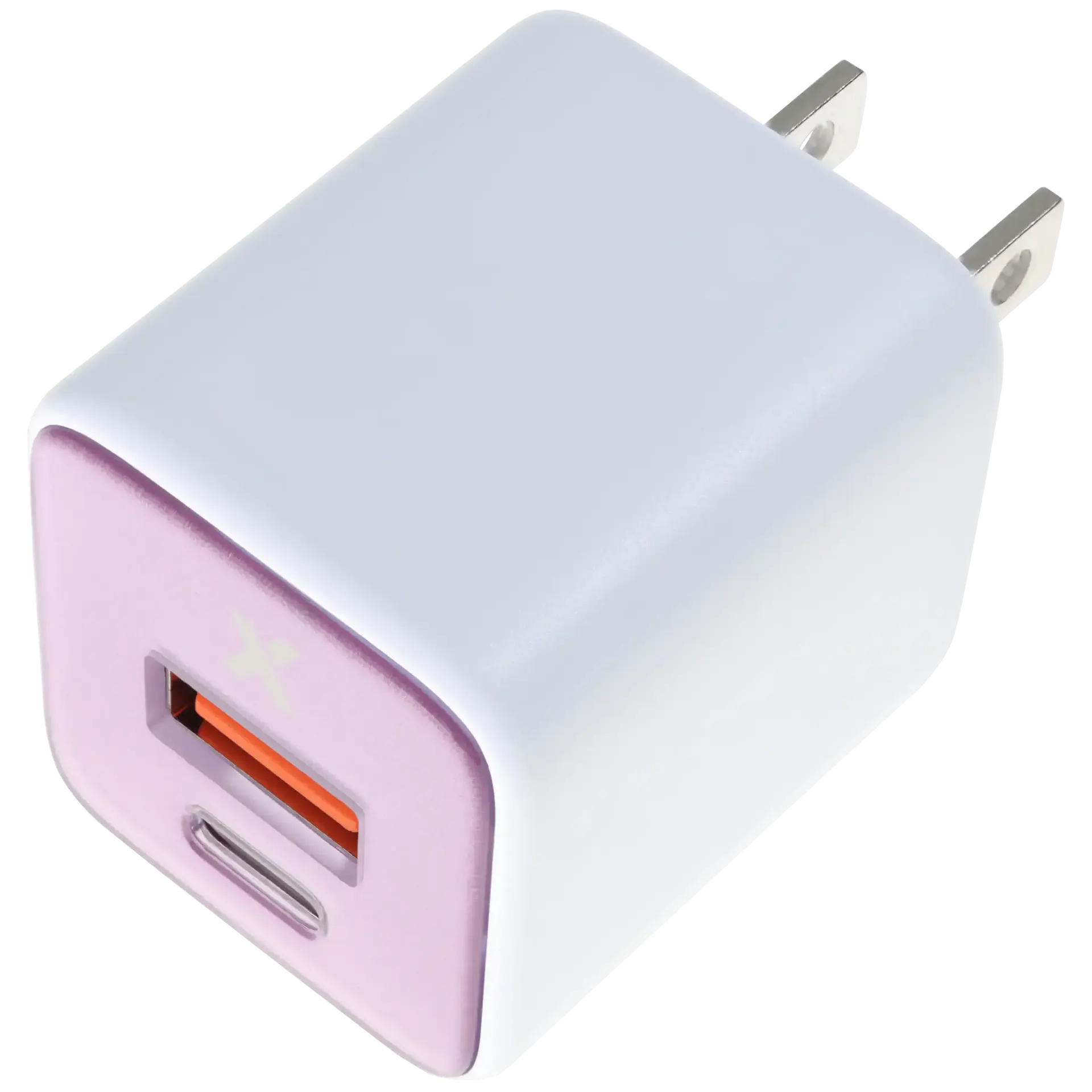 AmpSentrix Pro 30W 2-in-1 USB-C / USB-A GaN Wall Adapter (Pink) 2