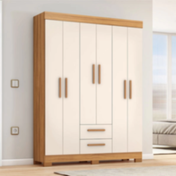 ROPERO ABBA 6 PUERTAS 2 CAJONES NT6015 FREIJO TRE