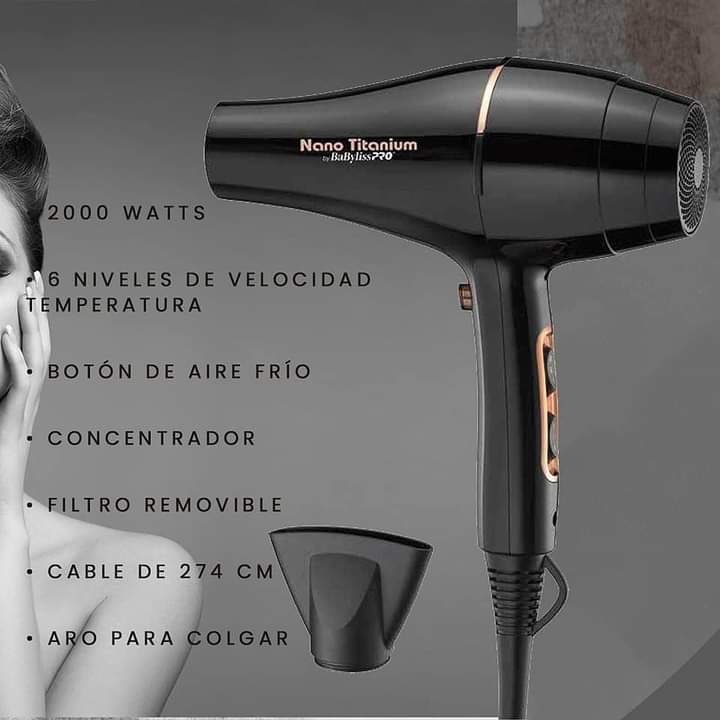 Secador de pelo Rose Gold black