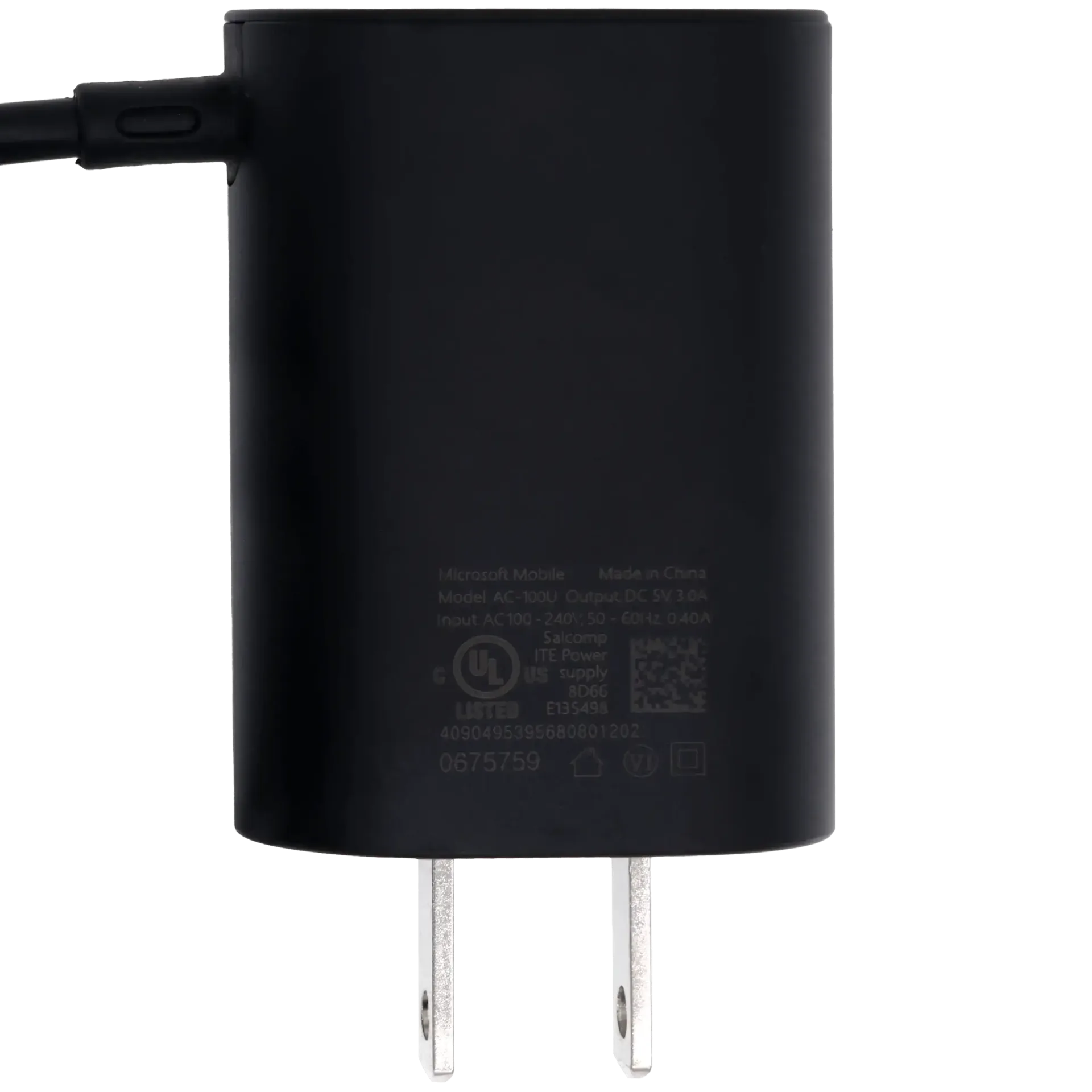 Microsoft USB-C Wall Power Adapter 100-240V (AC-100U) (US Version) (Used OEM Pull: Grade A)